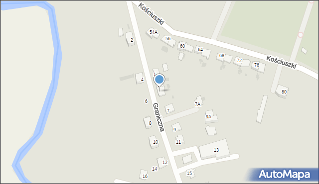 Barczewo, Graniczna, 5, mapa Barczewo