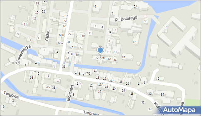 Barczewo, Grunwaldzka, 24, mapa Barczewo