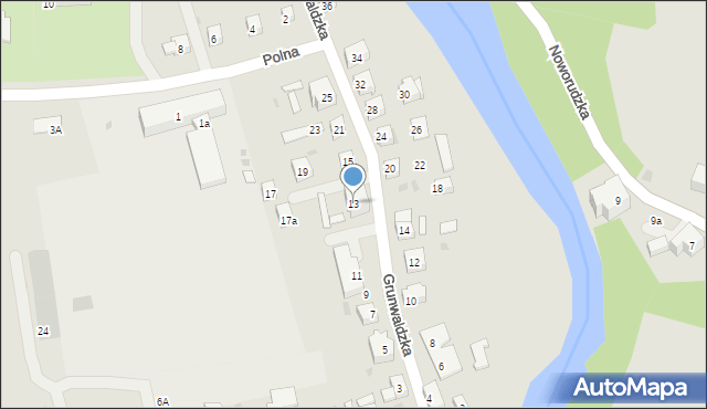 Bardo, Grunwaldzka, 13, mapa Bardo