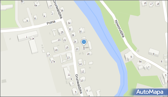 Bardo, Grunwaldzka, 22, mapa Bardo