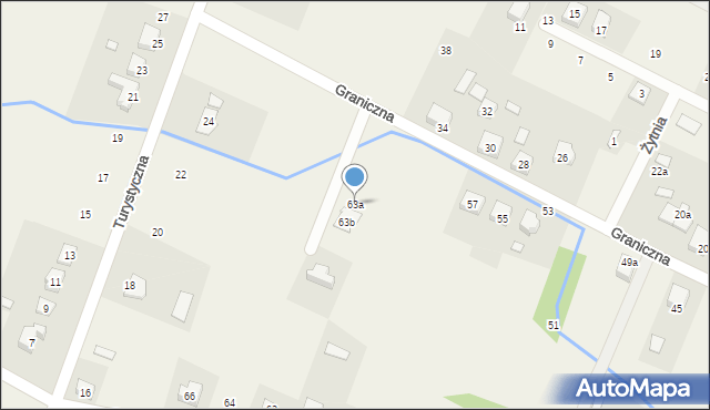 Bartniki, Graniczna, 63a, mapa Bartniki
