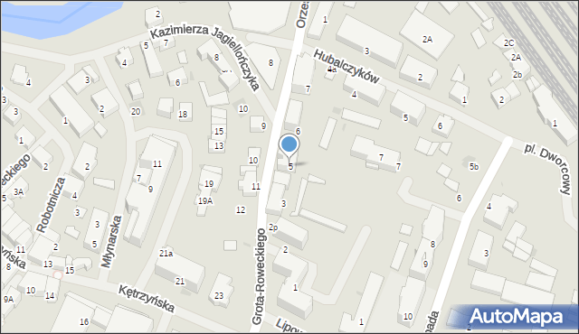 Bartoszyce, Grota-Roweckiego Stefana, gen., 5, mapa Bartoszyce