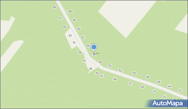 Będkowice, Grzybowa, 58, mapa Będkowice