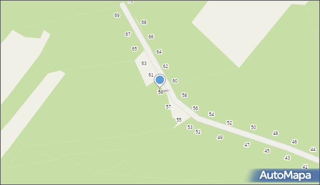 Będkowice, Grzybowa, 59, mapa Będkowice