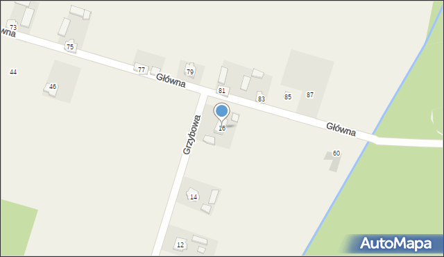 Będzelin, Grzybowa, 16, mapa Będzelin