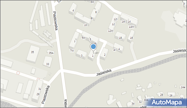 Będzin, Grunwaldzka, 1II, mapa Będzin