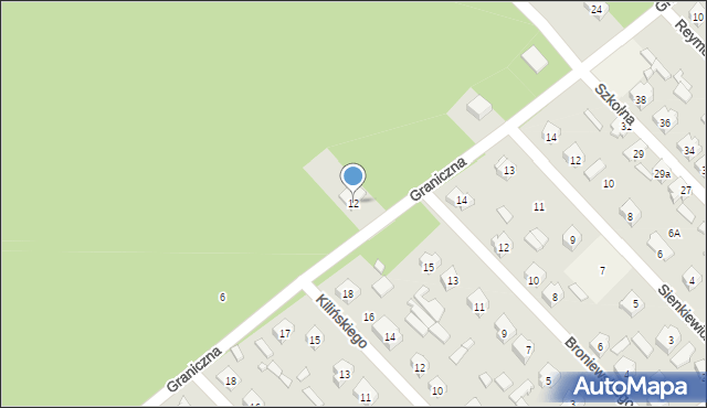 Bełchów, Graniczna, 12, mapa Bełchów