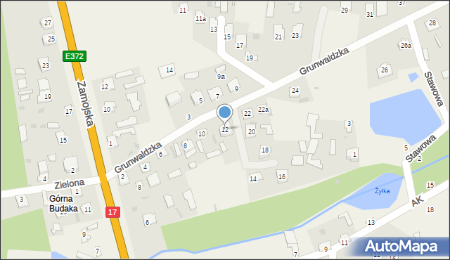 Bełżec, Grunwaldzka, 12, mapa Bełżec