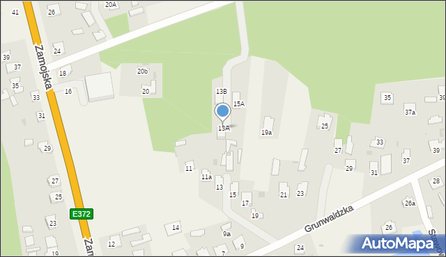 Bełżec, Grunwaldzka, 13A, mapa Bełżec