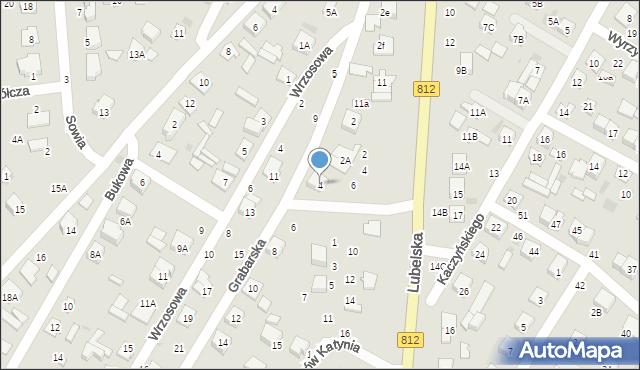 Biała Podlaska, Grabarska, 4, mapa Białej Podlaskiej