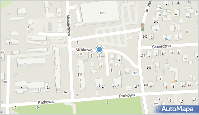 Biała Podlaska, Grabowa, 4, mapa Białej Podlaskiej