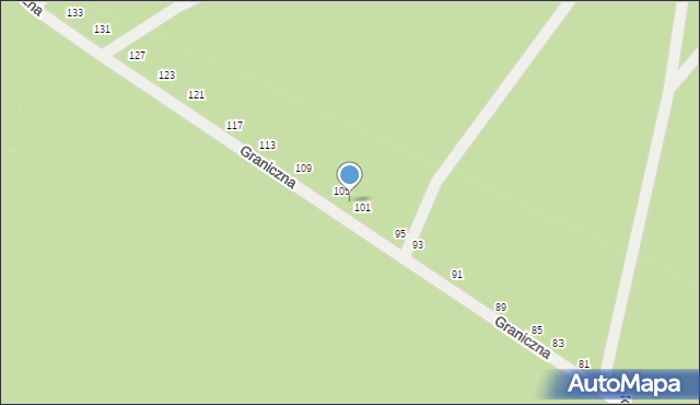 Biała Podlaska, Graniczna, 103, mapa Białej Podlaskiej