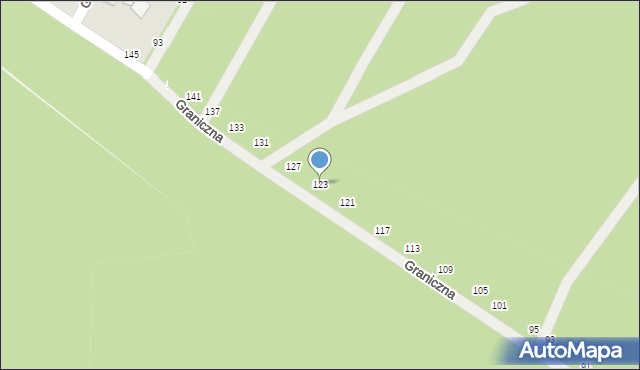 Biała Podlaska, Graniczna, 123, mapa Białej Podlaskiej