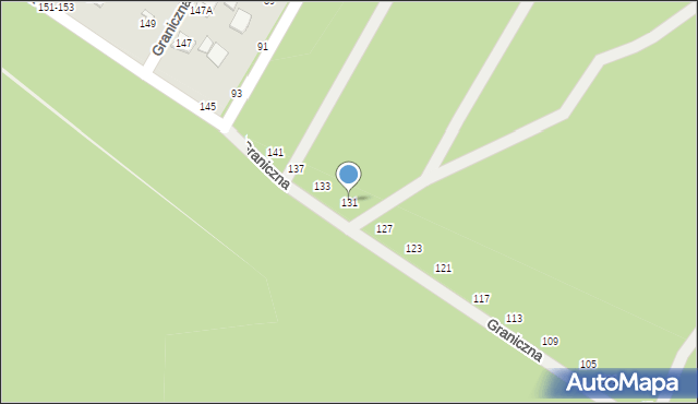 Biała Podlaska, Graniczna, 131, mapa Białej Podlaskiej