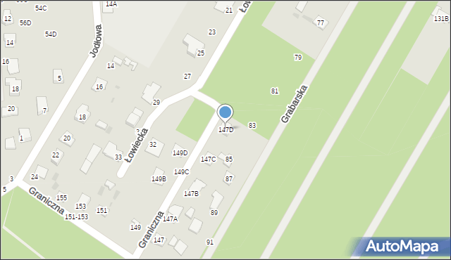 Biała Podlaska, Graniczna, 147D, mapa Białej Podlaskiej