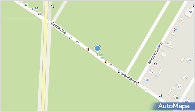 Biała Podlaska, Graniczna, 31, mapa Białej Podlaskiej