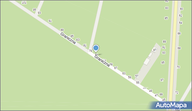 Biała Podlaska, Graniczna, 77, mapa Białej Podlaskiej