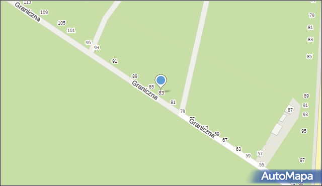 Biała Podlaska, Graniczna, 83, mapa Białej Podlaskiej