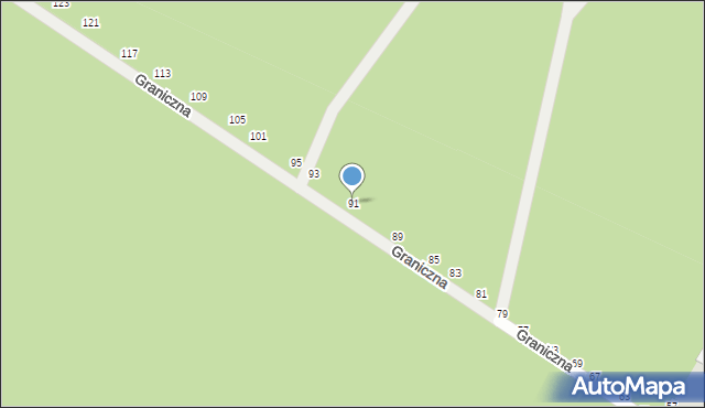 Biała Podlaska, Graniczna, 91, mapa Białej Podlaskiej