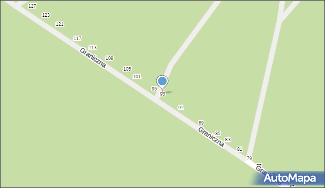 Biała Podlaska, Graniczna, 93, mapa Białej Podlaskiej