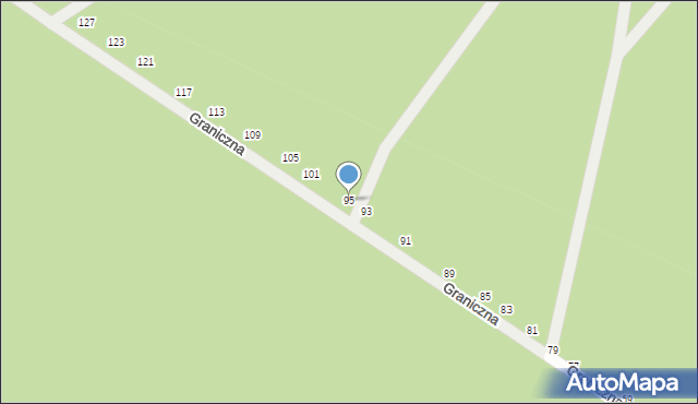 Biała Podlaska, Graniczna, 95, mapa Białej Podlaskiej