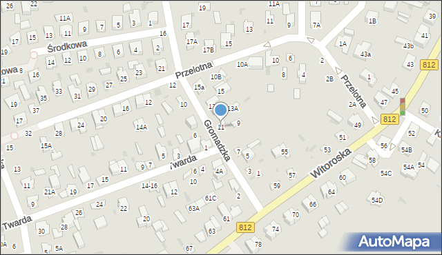 Biała Podlaska, Gromadzka, 11, mapa Białej Podlaskiej