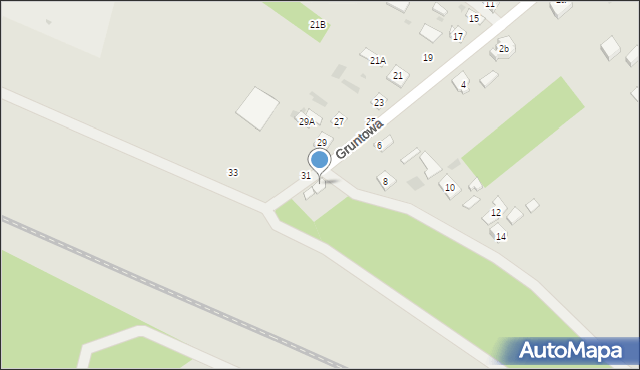 Biała Podlaska, Gruntowa, 31a, mapa Białej Podlaskiej