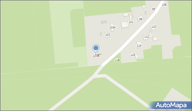 Biała Podlaska, Grzybowa, 103B, mapa Białej Podlaskiej