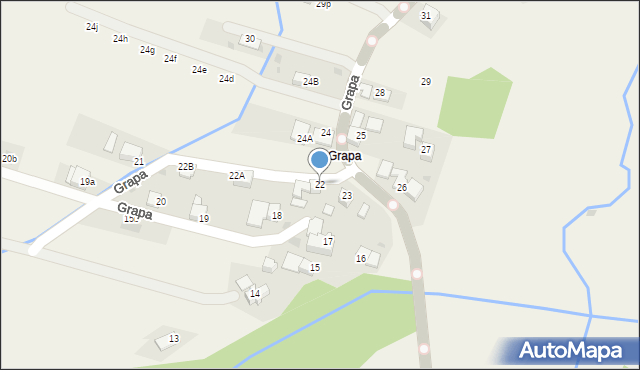 Białka Tatrzańska, Grapa, 22, mapa Białka Tatrzańska