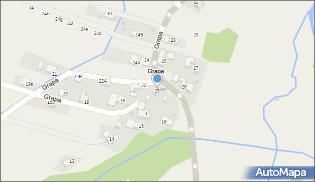 Białka Tatrzańska, Grapa, 23, mapa Białka Tatrzańska