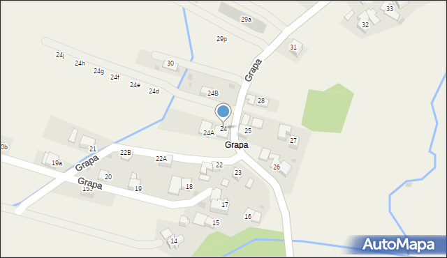 Białka Tatrzańska, Grapa, 24, mapa Białka Tatrzańska