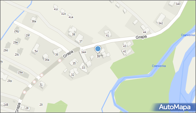 Białka Tatrzańska, Grapa, 39, mapa Białka Tatrzańska