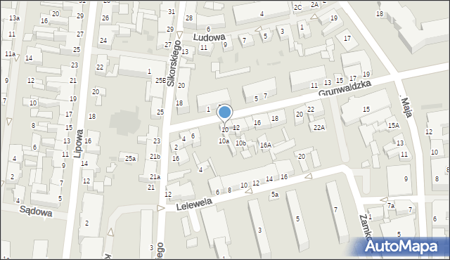 Białogard, Grunwaldzka, 10, mapa Białogard