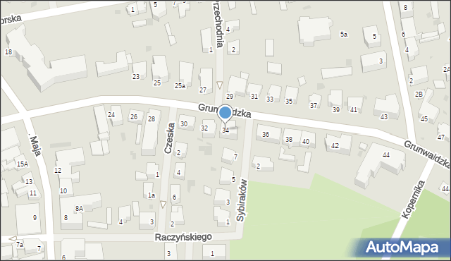 Białogard, Grunwaldzka, 34, mapa Białogard