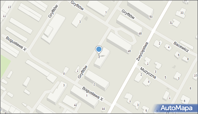 Białogard, Gryfitów, 2, mapa Białogard