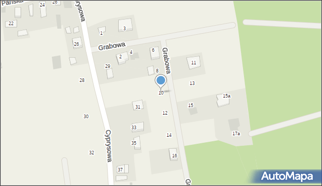 Biały Bór, Grabowa, 10, mapa Biały Bór