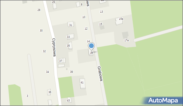 Biały Bór, Grabowa, 16, mapa Biały Bór