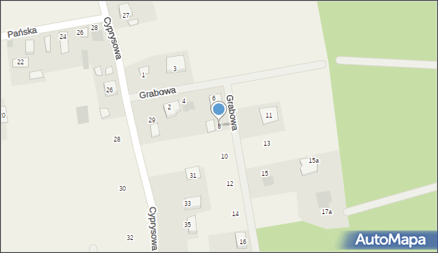 Biały Bór, Grabowa, 8, mapa Biały Bór