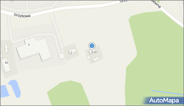 Biały Bór, Grzybowa, 2, mapa Biały Bór