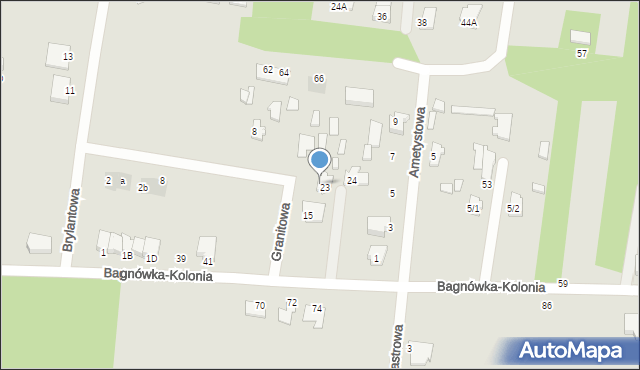 Białystok, Granitowa, 13, mapa Białegostoku