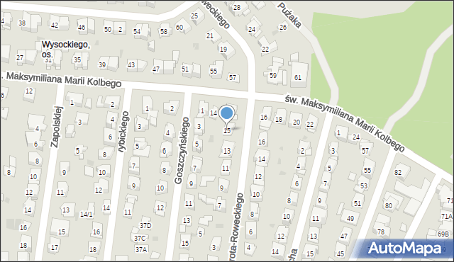 Białystok, Grota-Roweckiego Stefana, gen., 15, mapa Białegostoku