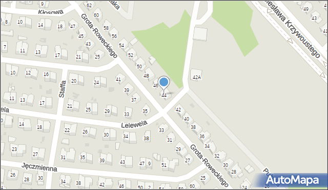 Białystok, Grota-Roweckiego Stefana, gen., 44, mapa Białegostoku