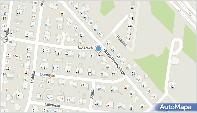 Białystok, Grota-Roweckiego Stefana, gen., 47, mapa Białegostoku