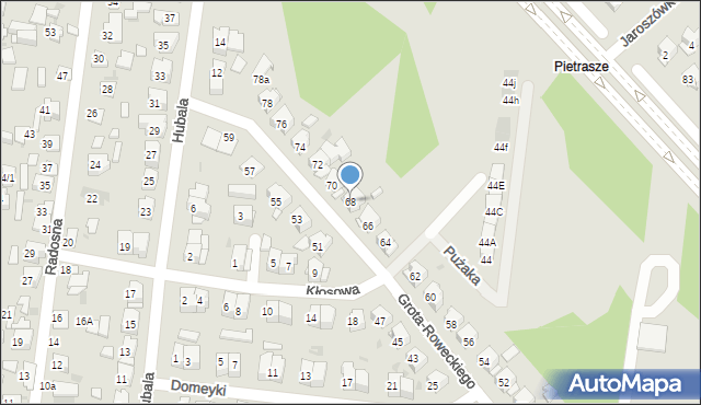 Białystok, Grota-Roweckiego Stefana, gen., 68, mapa Białegostoku