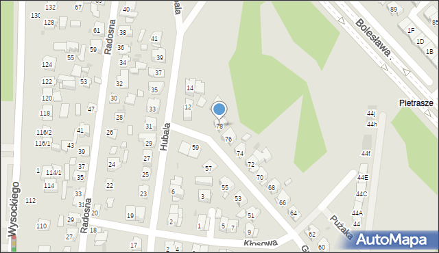 Białystok, Grota-Roweckiego Stefana, gen., 78, mapa Białegostoku