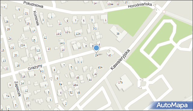 Białystok, Grażyny, 1A, mapa Białegostoku