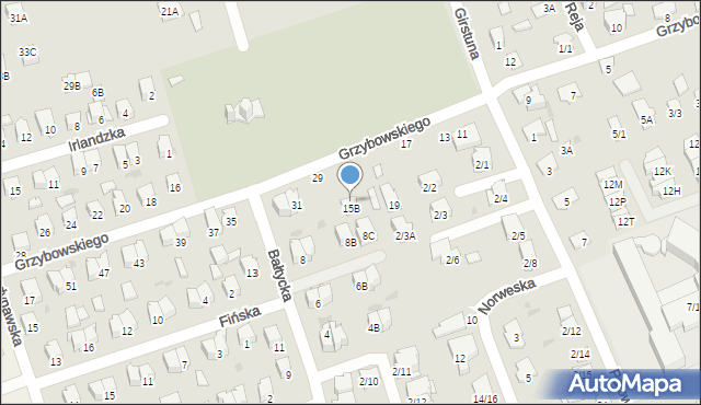 Białystok, Grzybowskiego Pawła, ks., 27, mapa Białegostoku