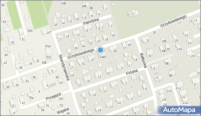 Białystok, Grzybowskiego Pawła, ks., 45, mapa Białegostoku