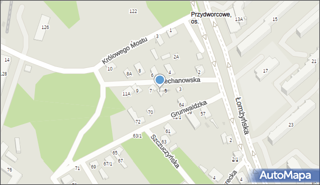 Białystok, Grunwaldzka, 66, mapa Białegostoku