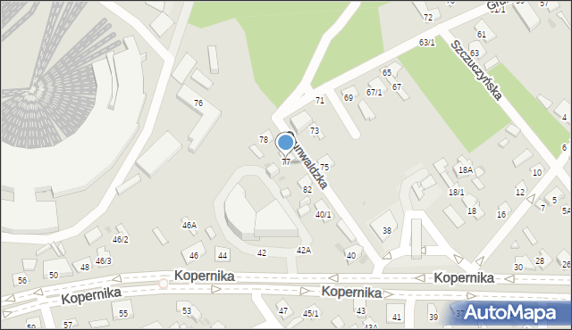 Białystok, Grunwaldzka, 80, mapa Białegostoku
